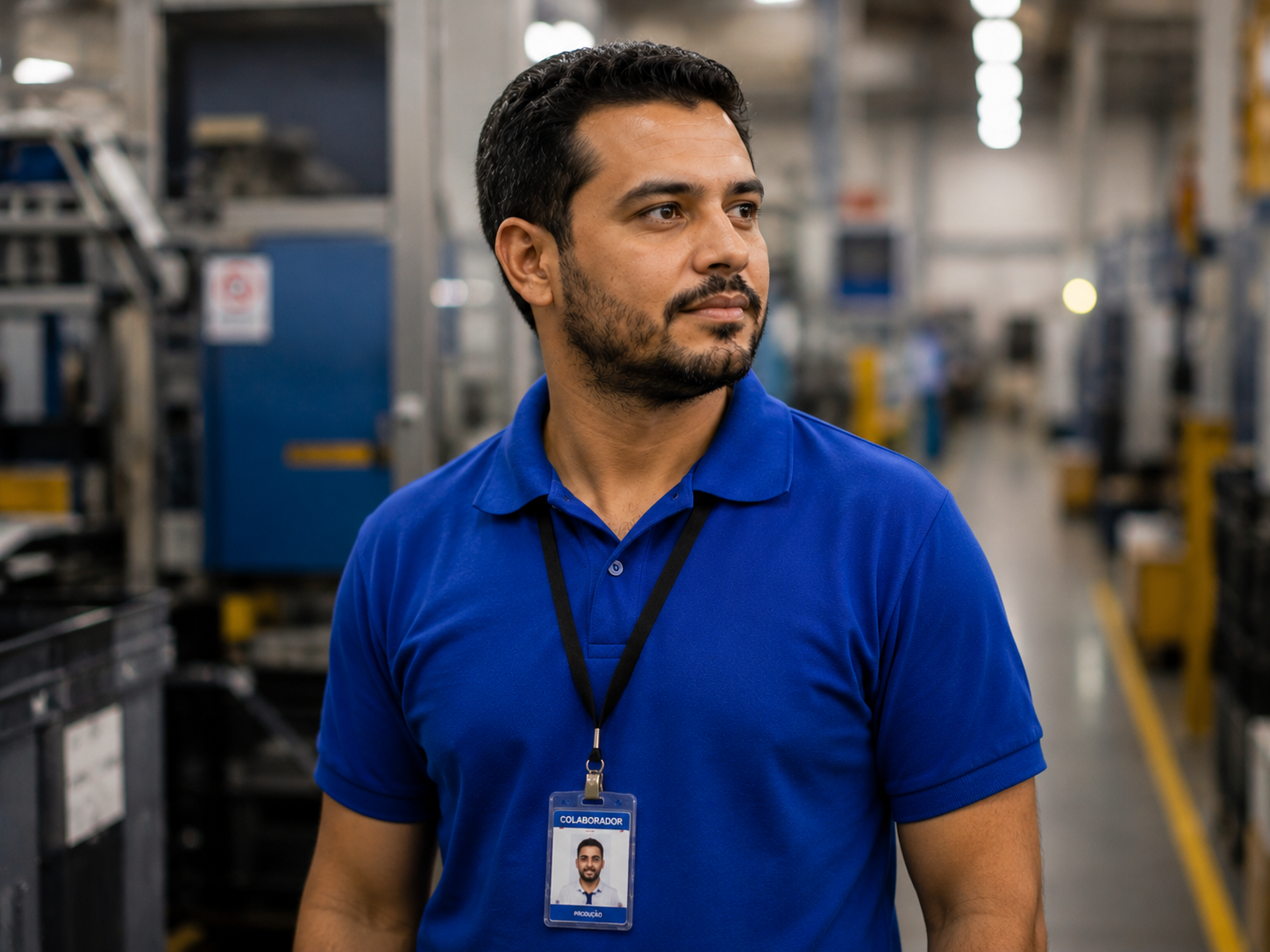 Colaborador CLT em ambiente de produção